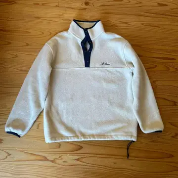 L.L.Bean 아이보리 하프 지퍼 플리스 자켓