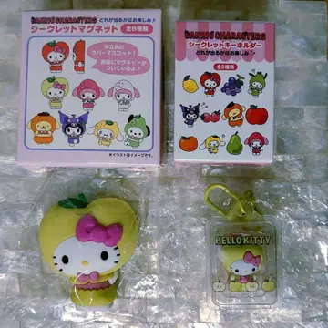 헬로키티 후르츠 디자인 시크릿 키링 마그넷 2종