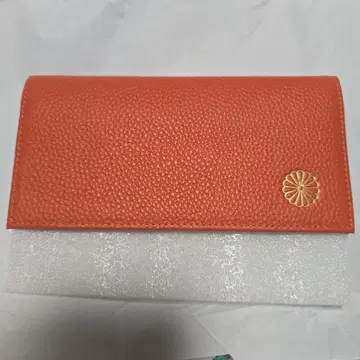 황궁 오렌지 가죽 지갑