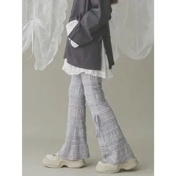 merry jenny 리본 레이스 플레어 팬츠 아이스 블루