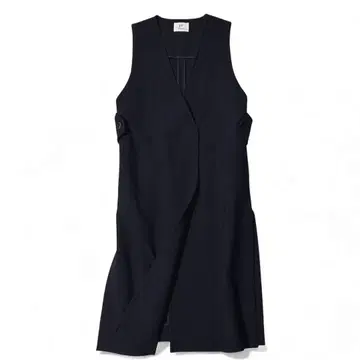 컨디션 최상 프리미어 아롱디스망 울 롱베스트 사이드 슬릿 블랙 38