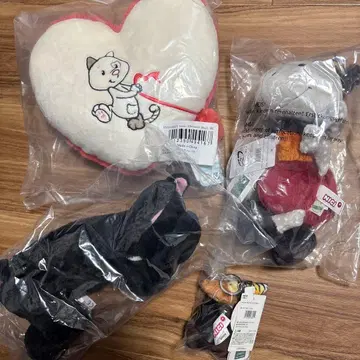 NICI 봉제 인형, 파우치 (4개 세트)