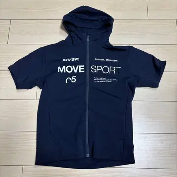 DESCENTE 숏 슬리브 후드티 MOVE SPORT 네이비 M