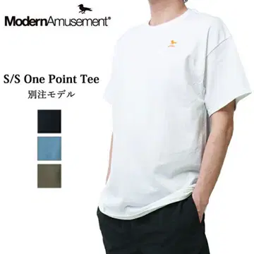 Modern Amusement S/S 원 포인트 티 화이트