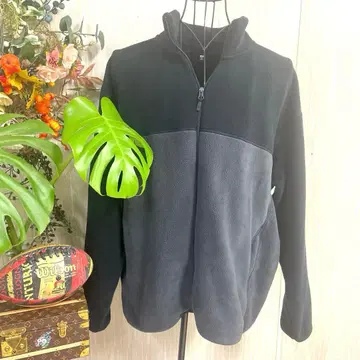 새상품! UNIQLO 플리스 자켓 블랙과 그레이 바이컬러 XXL 남성용