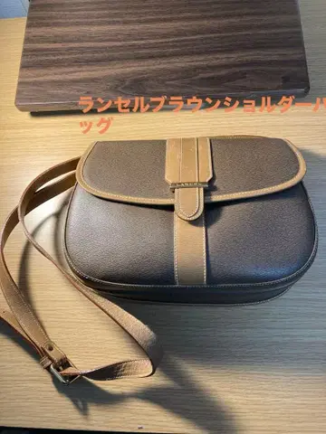란셀 브라운 숄더백 플랩 부착형