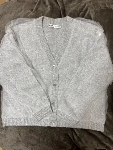 ZARA 튤 니트 가디건