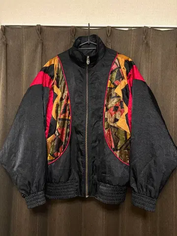 LAVON 나일론 자켓 M 블랙/빨간색/옐로우 컬러/그린