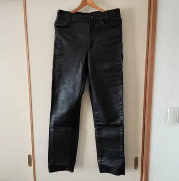 VANSON 반손 33인치 USA제 가죽 팬츠 W33 블랙