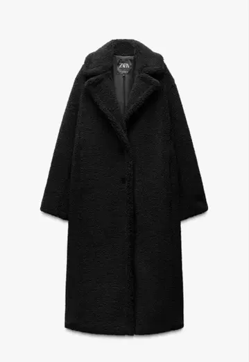 보아 원단 롱 기장 코트