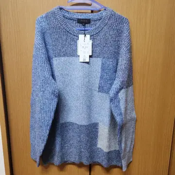 TAKA:Q 패치워크 디자인 크루넥 니트