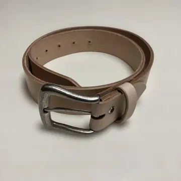 천연 가죽 청바지 벨트 실버 버클