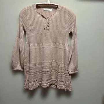 핑크하우스 튜닉 스웨터 핑크