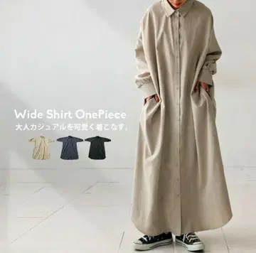 [ 미개봉 새상품 ] antiqua 안티카 셔츠 원피스 롱 원피스