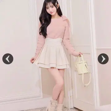 미셸 마카롱 슬림 레그 스커트 아이보리 M