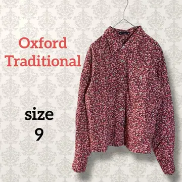 옥스퍼드 트래디셔널 [9] 코튼 미니 꽃무늬 셔츠 올 패턴 핑크 긴팔