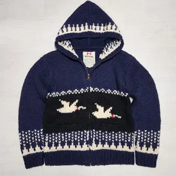 vintage CANADA 철새 두꺼운 카우친 스웨터 니트