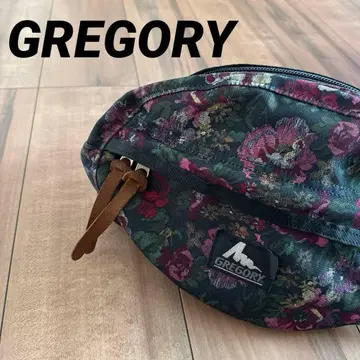 GREGORY 그레고리 꽃무늬 구 로고 숄더백 힙색