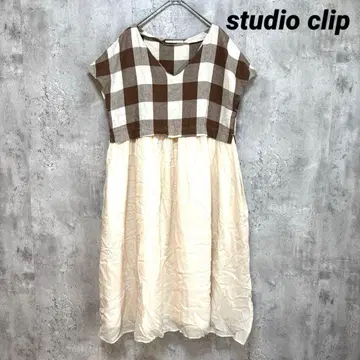 [ studio clip ] 도킹 롱 원피스 브라운 캐주얼 안감