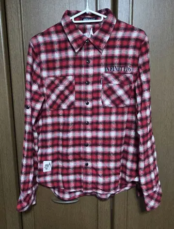 JACK ROSE 체크 빨간색 긴팔 플란넬 셔츠 사이즈 4