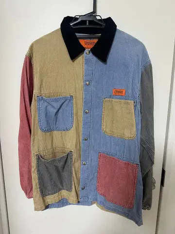 유니버설 오버롤 멀티 컬러 코듀로이 셔츠 긴팔