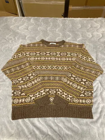 FREAK'S STORE 프릭스스토어 올 패턴 크루넥 니트