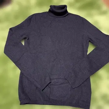 캐시미어 100% 블랙 터틀 스웨터 S