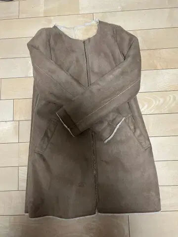 스웨이드 느낌 안감 보아 코트