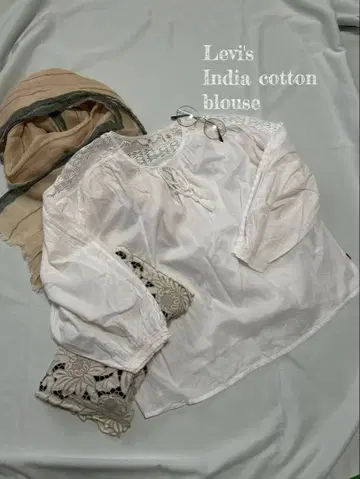Levi's 인도 코튼 블라우스 화이트