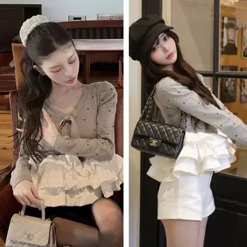 새상품 미개봉 Darich 볼륨 플레어 니트 튜닉 GRY