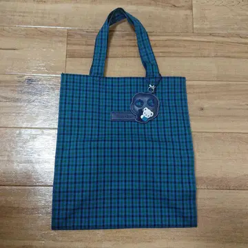 [ 새상품 미사용 ] 파밀리아 블루 계열 체크 토트백 대
