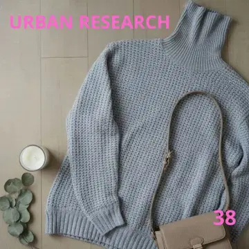 URBAN RESEARCH 터틀넥 니트 스웨터 빅 루즈 두꺼운 원단