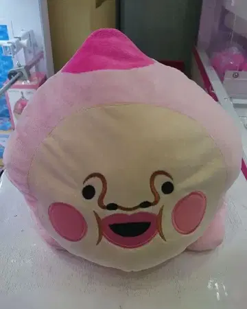 코비토즈칸 핑크색 웃는 얼굴 봉제 인형