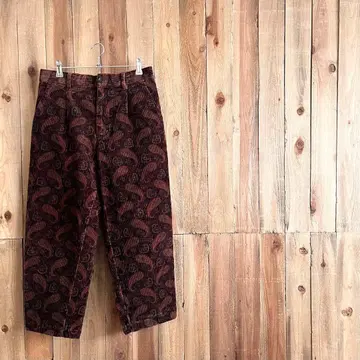 Johnbull 페이즐리 무늬 코듀로이 팬츠 S 사이즈 올 패턴
