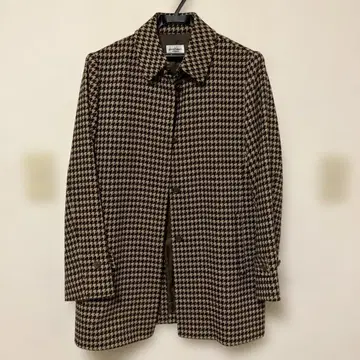 하프 스텐카라 코트 하운드투스 체크 패턴