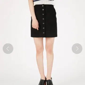 moussy 페이크 스웨이드 스커트 블랙