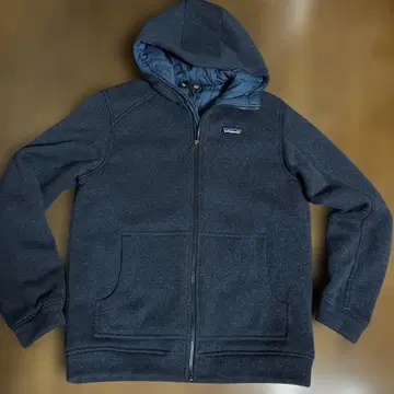 Patagonia 니트 후드 자켓 M 사이즈 다크 블루