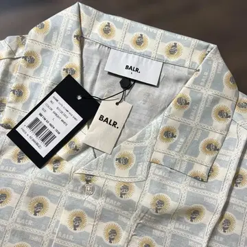 [ 새상품 ] BALR. 반팔 셔츠 반팔 오픈 카라 셔츠 남성용 L