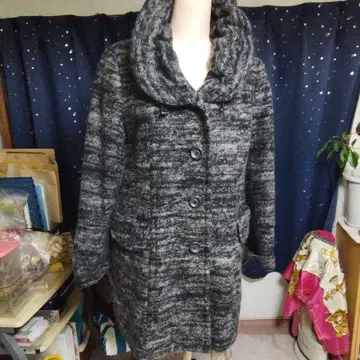 오버 사이즈 울 코트 그레이 계열