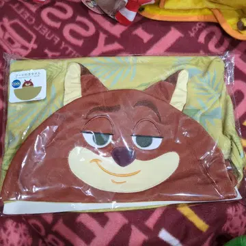 디즈니 주토피아 닉 후드 부착 타월 냉감 타월