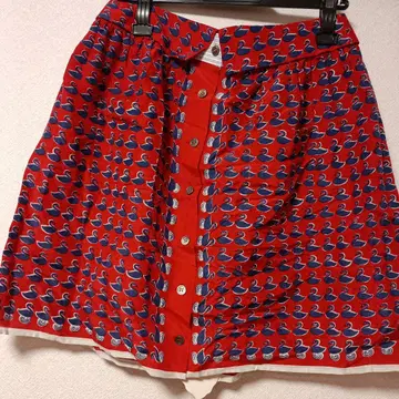 오리 패턴 2WAY 스커트 미사용 택 포함