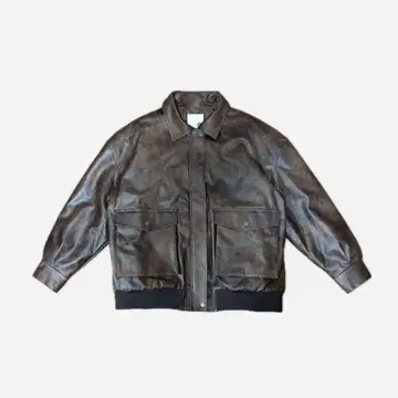 JaVa 블루종 아우터 [ JaVa자바 콜라보 ] 페이크 가죽