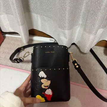 미키마우스 스마트폰 숄더백 블랙 사만다 타바사