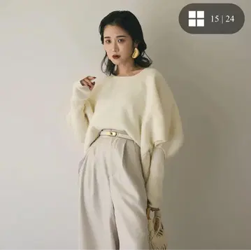 아이보리 퍼프 슬리브 암워머 포함