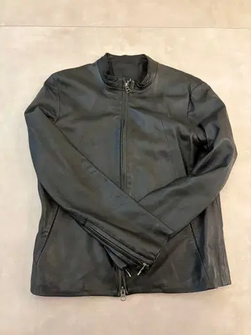 [ 최종 ] STUDIOUS 싱글 라이더 가죽 자켓 블랙 사이즈 1