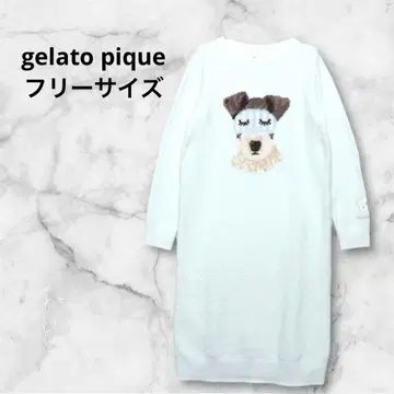 젤라또피케 F 파우더 애니멀 자카드 안대 드레스 원피스