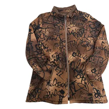 토피즈 올 패턴 자켓 충전솜 블루종 아우터 새상품급