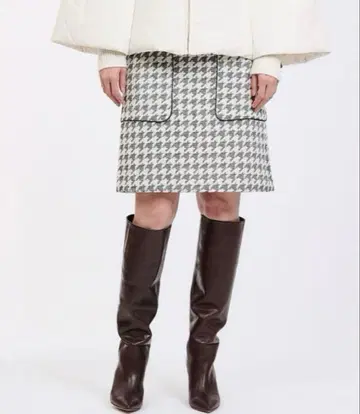 ESTNATION 핸드투스 자카드 미니 스커트