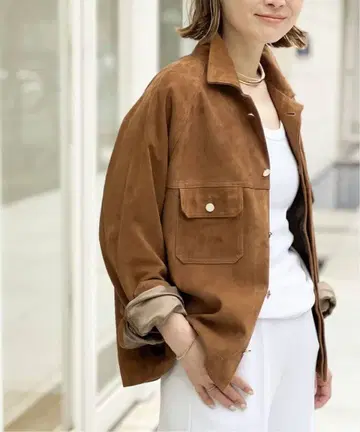 Deuxieme Classe CINQUANTA 스웨이드 블루종