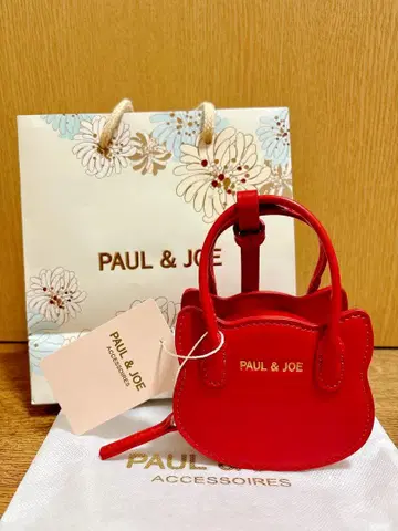 폴앤조 고양이형 스몰 백참 레드